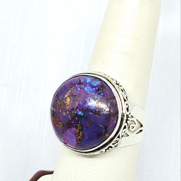 Sugilite Purple Turquoise Ring - Picture 3 of 4
